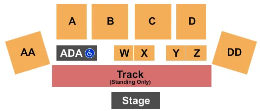 END STAGE Seating Map Seating Chart