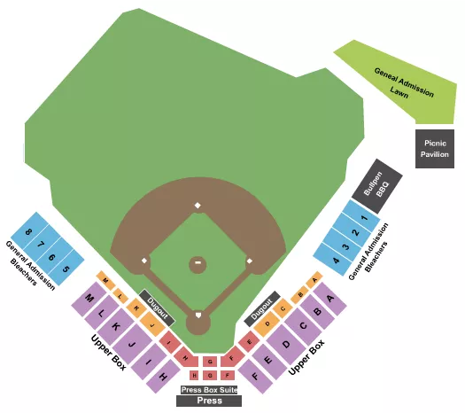 BASEBALL Seating Map Seating Chart