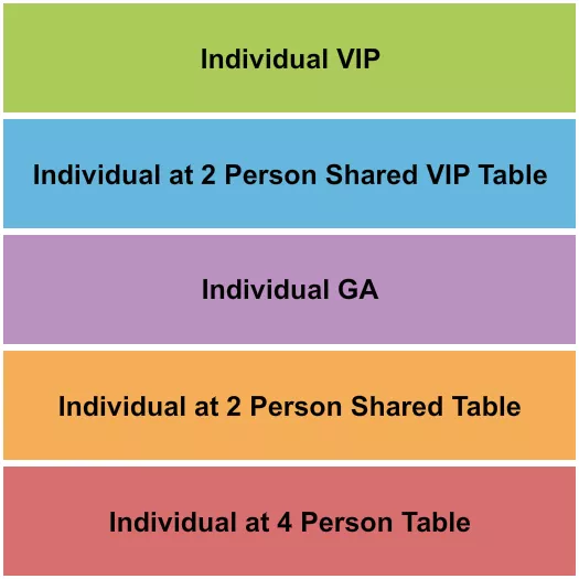 FUNNY BONE COMEDY CLUB DES MOINES GA TABLES VIP 2 4 Seating Map Seating Chart