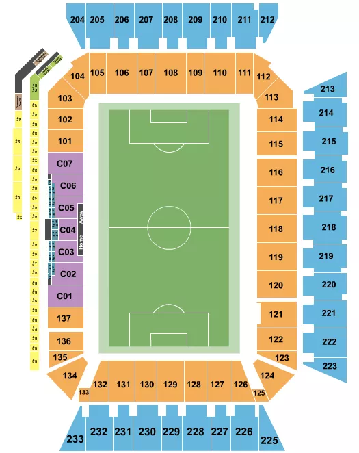 CLUB WORLD CUP Seating Map Seating Chart