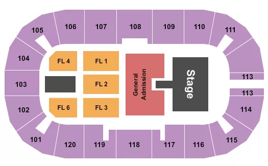 ENDSTAGE GA PIT Seating Map Seating Chart