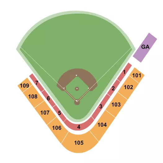 BASEBALL Seating Map Seating Chart