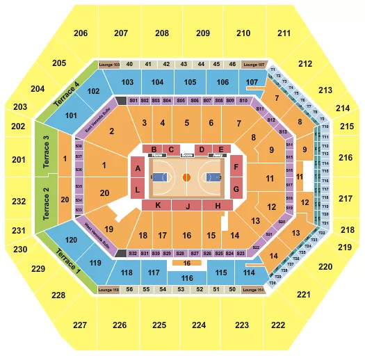 BASKETBALL 1 Seating Map Seating Chart