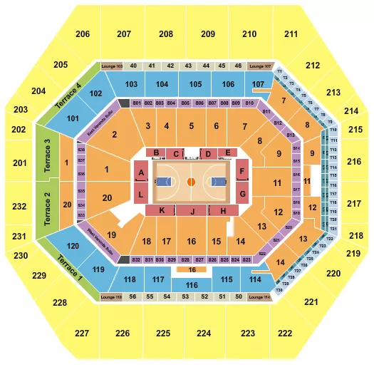 BASKETBALL 1 Seating Map Seating Chart