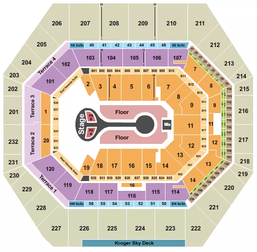 BENSON BOONE Seating Map Seating Chart
