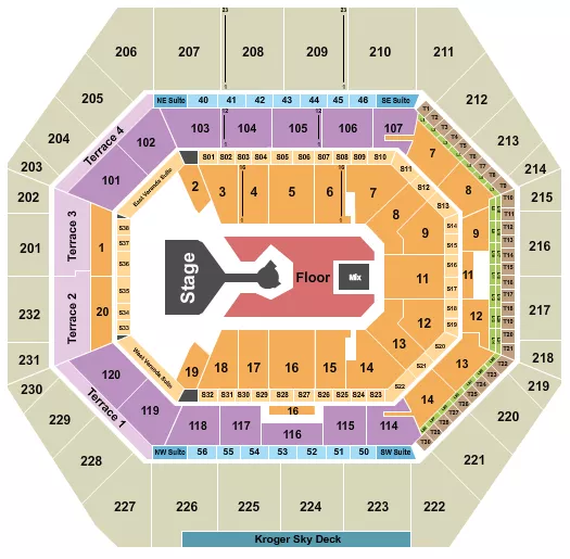 DON TOLIVER Seating Map Seating Chart
