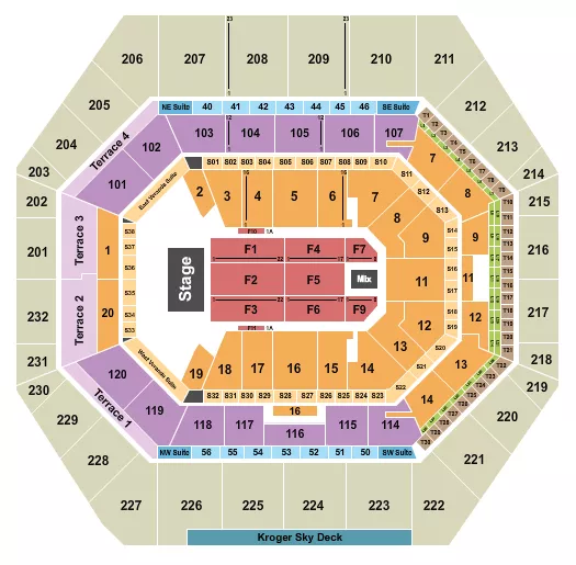 ENDSTAGE 8 Seating Map Seating Chart