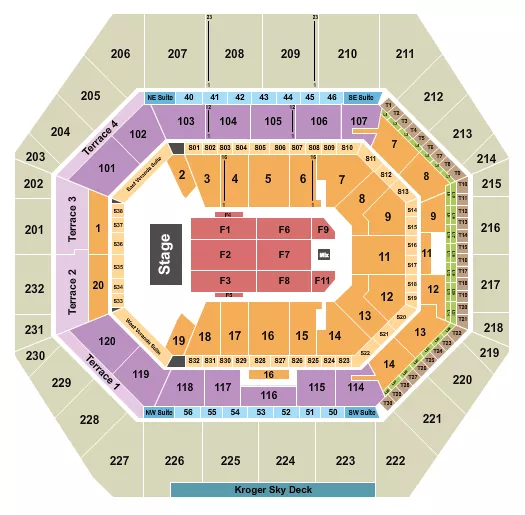 ENDSTAGE 9 Seating Map Seating Chart
