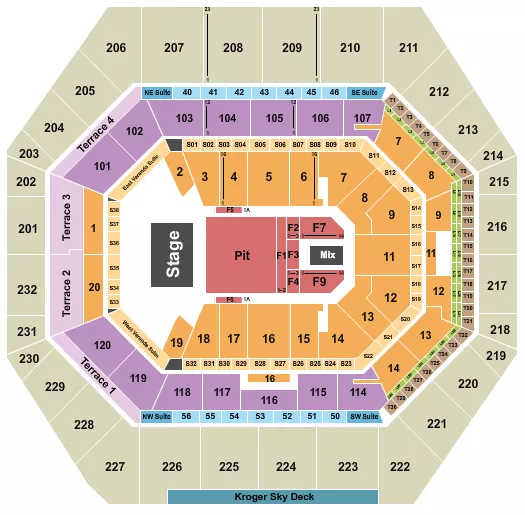 ENDSTAGE GA PIT 2 Seating Map Seating Chart