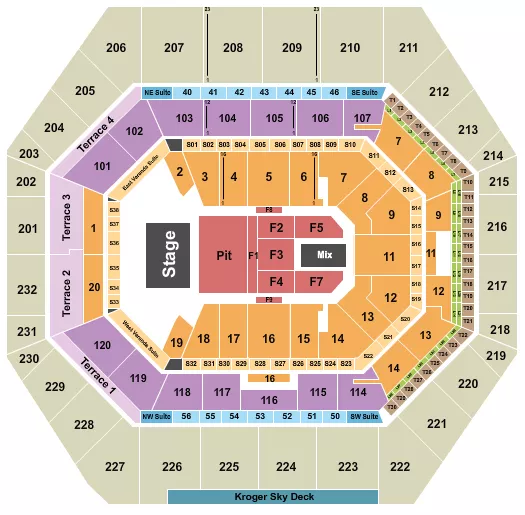 JOHNNY BLUE SKIES Seating Map Seating Chart
