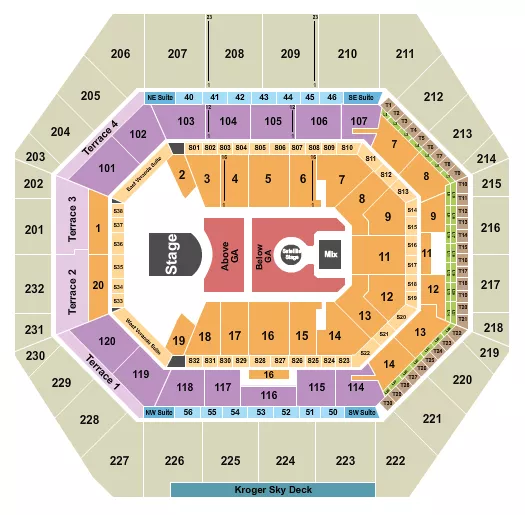 PHOEBE BRIDGERS Seating Map Seating Chart