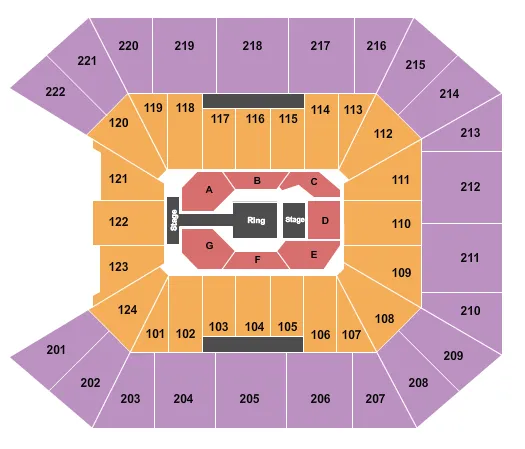 BOXING 2 Seating Map Seating Chart