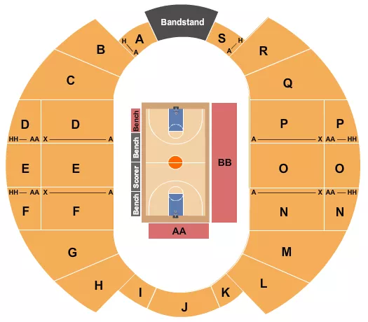 BASKETBALL GLOBETROTTERS Seating Map Seating Chart