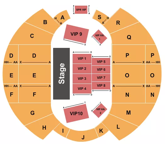 ENDSTAGE VIP Seating Map Seating Chart