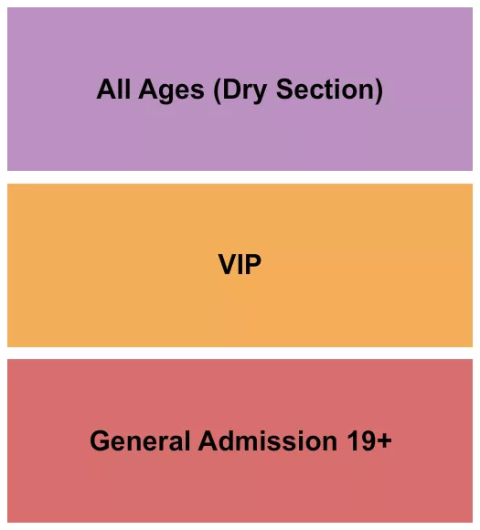 GA 19 ALL AGES VIP Seating Map Seating Chart