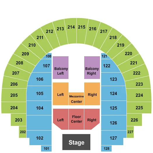 ENDSTAGE Seating Map Seating Chart