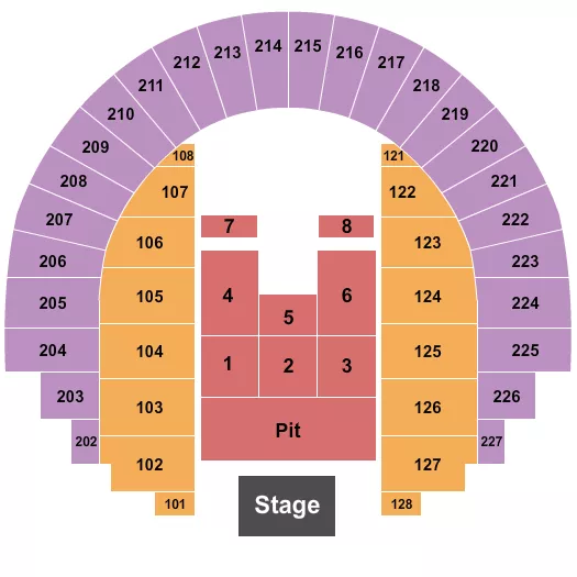 ENDSTAGE GA PIT Seating Map Seating Chart