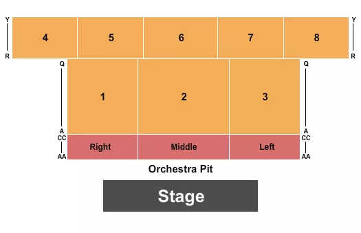 ENDSTAGE Seating Map Seating Chart