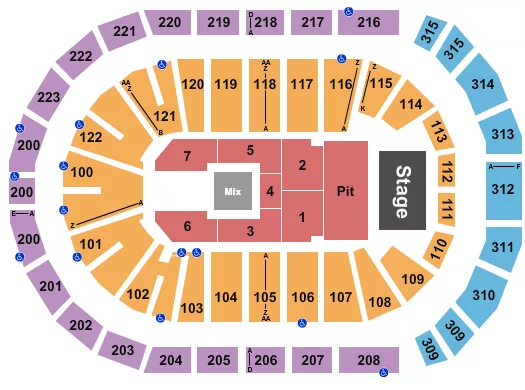 ENDSTAGE GA PIT 3 Seating Map Seating Chart