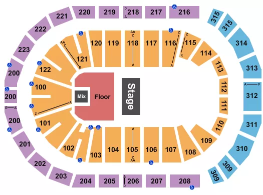 RYAN CASTRO Seating Map Seating Chart
