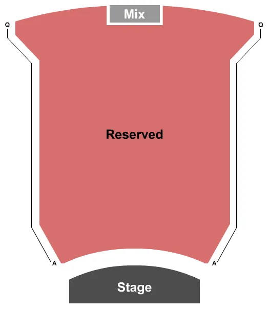 GATES ABEGGLEN THEATRE AT MIAMI UNIVERSITY END STAGE Seating Map Seating Chart