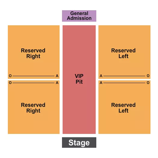GEM CITY ON THE RIVERFRONT GA VIP RESERVED Seating Map Seating Chart
