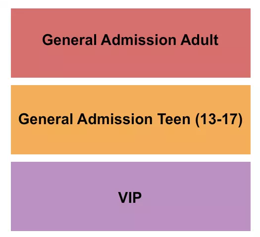ADULT TEEN VIP Seating Map Seating Chart