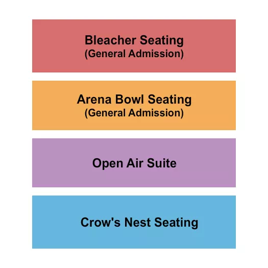 BLEACHER ARENA SUITE NEST Seating Map Seating Chart