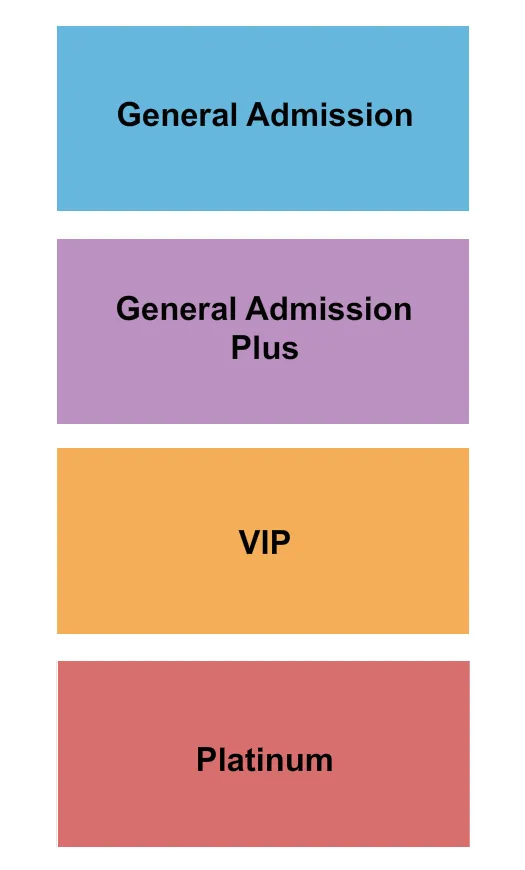 GA GA PLUS VIP PLATINUM Seating Map Seating Chart