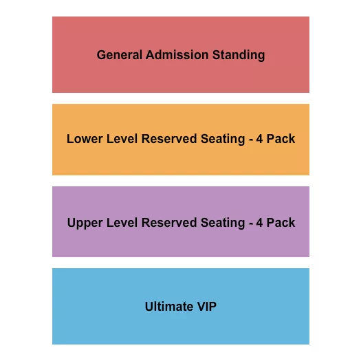 THE DIRTY BOURBON DANCE HALL SALOON GA RESERVED VIP 2 Seating Map Seating Chart