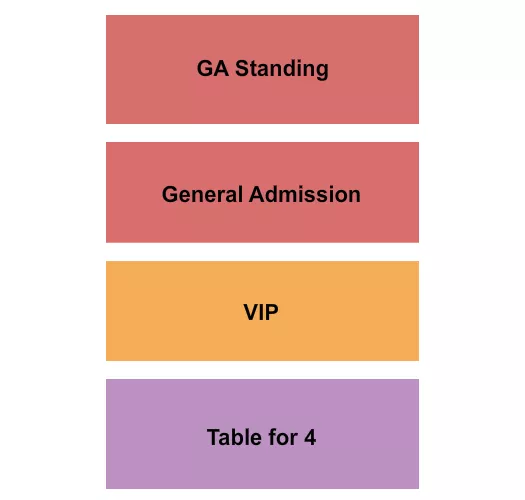 GA VIP STANDING TABLE Seating Map Seating Chart