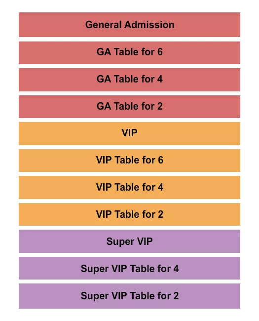 THE IMPROV HOUSTON GA VIP SUPER VIP Seating Map Seating Chart