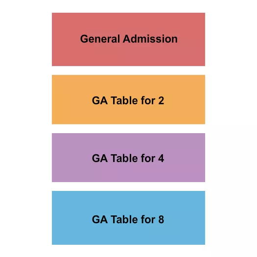 IMPROV COMEDY CLUB ARLINGTON GA GA TABLES 1 Seating Map Seating Chart