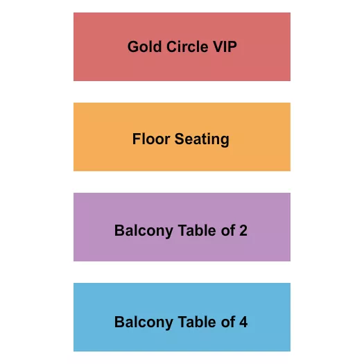 BOURBON THEATRE NE GOLD CIRCLE FLOOR BALC Seating Map Seating Chart