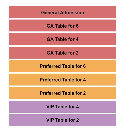 THE IMPROV HOUSTON PREF GA 2 4 6 GA VIP Seating Map Seating Chart