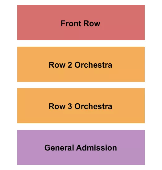 ROWS 1 3 GA Seating Map Seating Chart