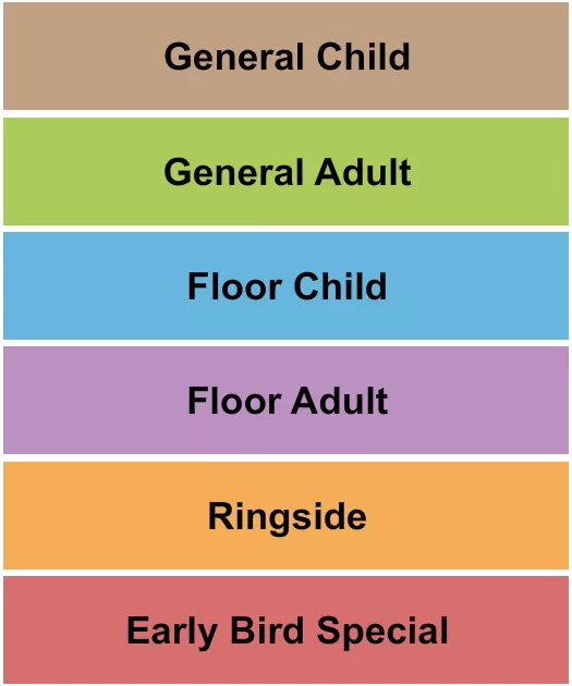 CANADA CIRCUS Seating Map Seating Chart