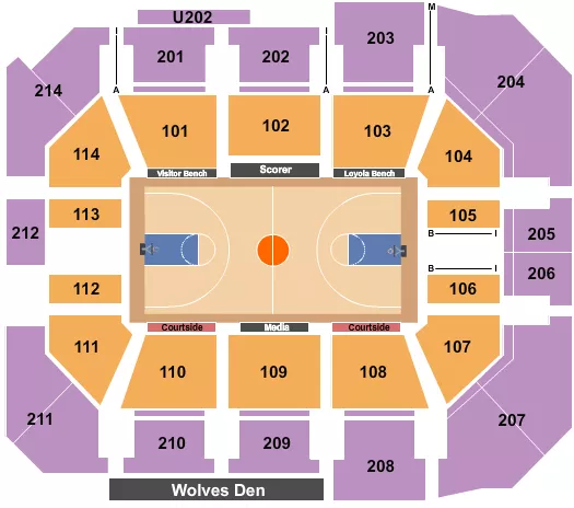 BASKETBALL Seating Map Seating Chart