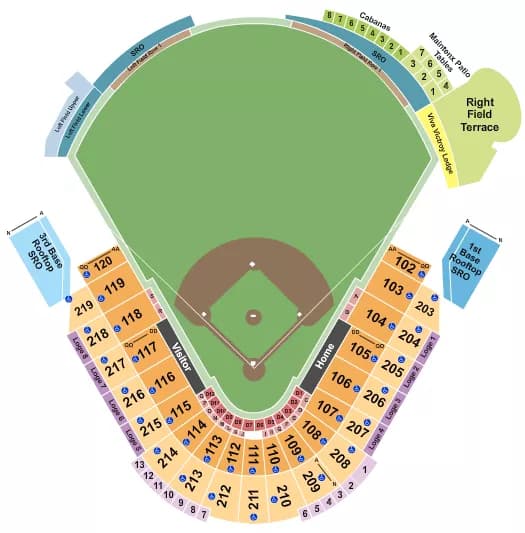 GEORGE M STEINBRENNER FIELD BASEBALL 2 Seating Map Seating Chart
