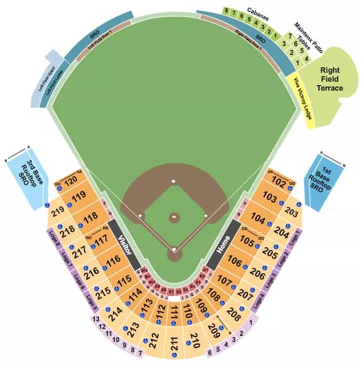GEORGE M STEINBRENNER FIELD BASEBALL 2 Seating Map Seating Chart