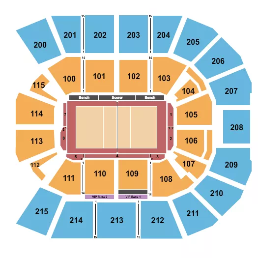 VOLLEYBALL Seating Map Seating Chart