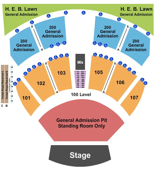 ENDSTAGE GA PIT GA 200S Seating Map Seating Chart