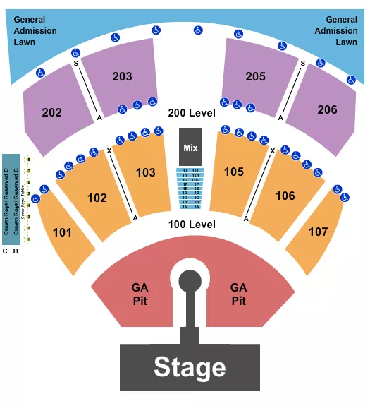 ENDSTAGE GA PIT W CATWALK Seating Map Seating Chart