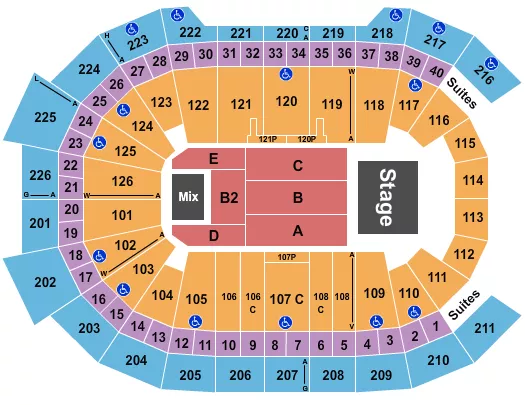 ENDSTAGE 6 Seating Map Seating Chart