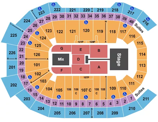 MERCYME Seating Map Seating Chart