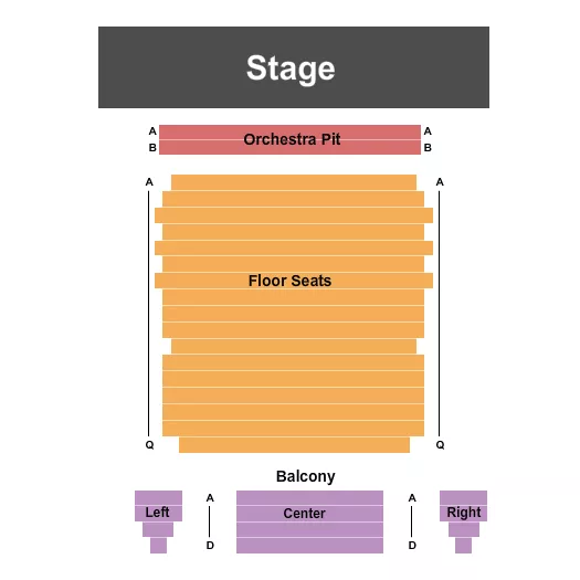 END STAGE Seating Map Seating Chart