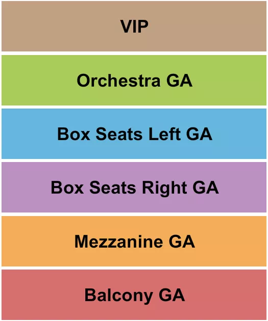 GICHI ZIIBI CENTER FOR THE ARTS GA BALC MEZZ Seating Map Seating Chart