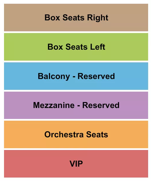 GICHI ZIIBI CENTER FOR THE ARTS RSV BALC MEZZ Seating Map Seating Chart