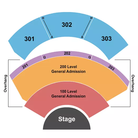 GILA RIVER HOTELS CASINOS WILD HORSE PASS ENDSTAGE RESERVED GA Seating Map Seating Chart