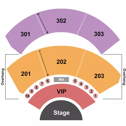 GILA RIVER HOTELS CASINOS WILD HORSE PASS ENDSTAGE VIP SRO RESERVED Seating Map Seating Chart